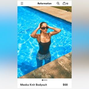 Reformation Meeka Knit Bodysuit, size S